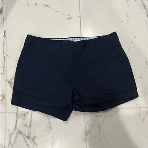 J crew 100% cotton chino navy shorts | 0